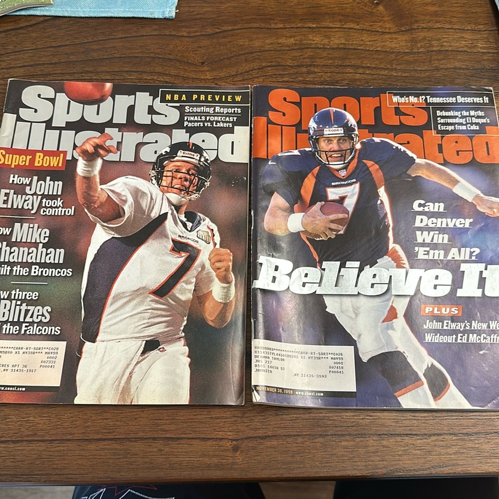 Sports Illustrated Magazine - November 98 and February 99